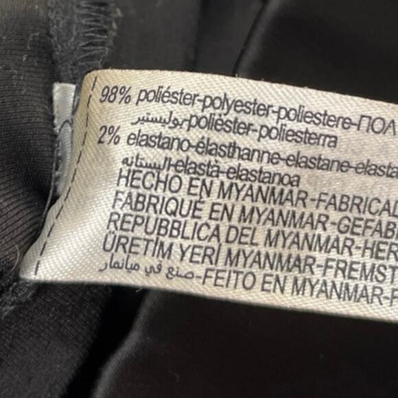 Zara Women's Black Silk Satin Wide Leg High Waist Pull On Crop Trousers Pants S - Picture 6 of 6